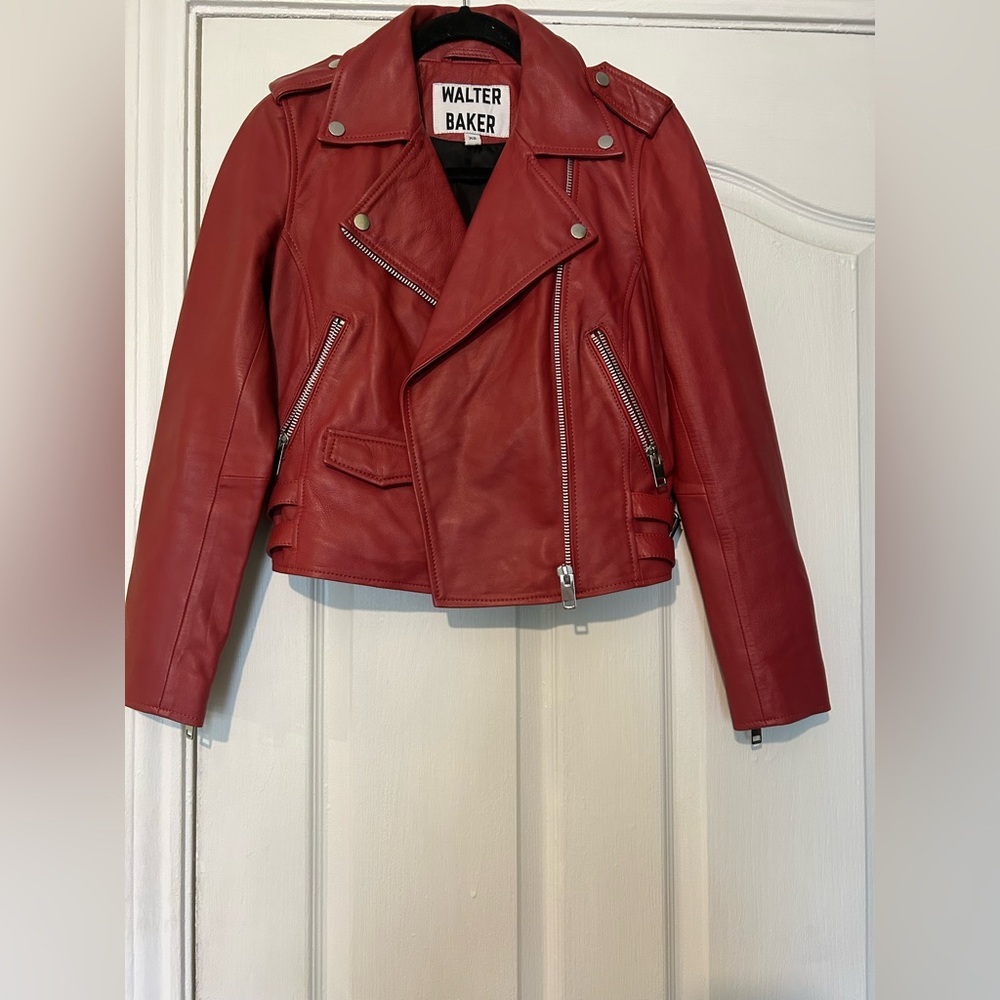 Walter Baker Liz Leather Moto Biker Jacket XS - Picture 7 of 16